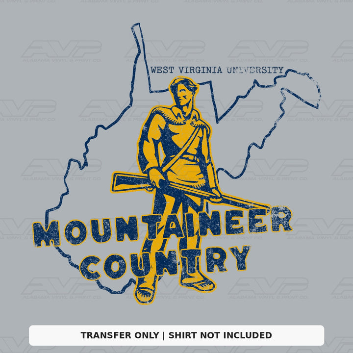 West Virginia Mountaineer Country Vintage Vibes Alabama Vinyl