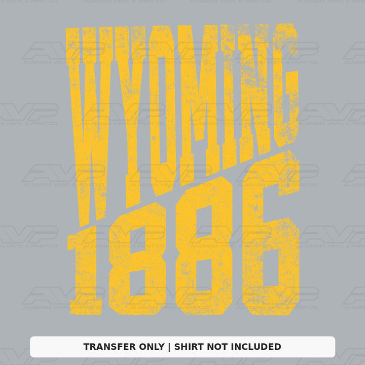 Wyoming 1886 Established Alabama Vinyl