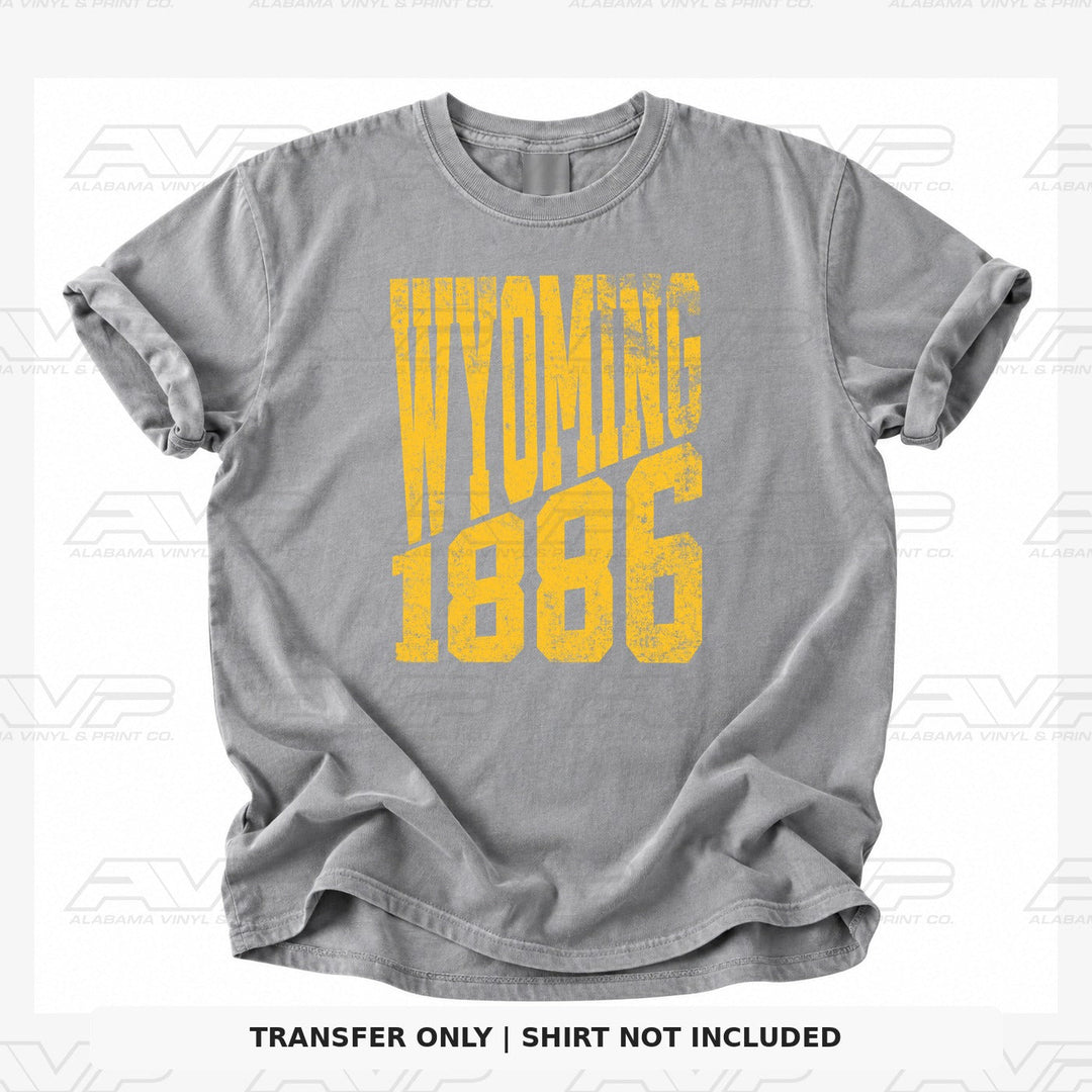 Wyoming 1886 Established Alabama Vinyl
