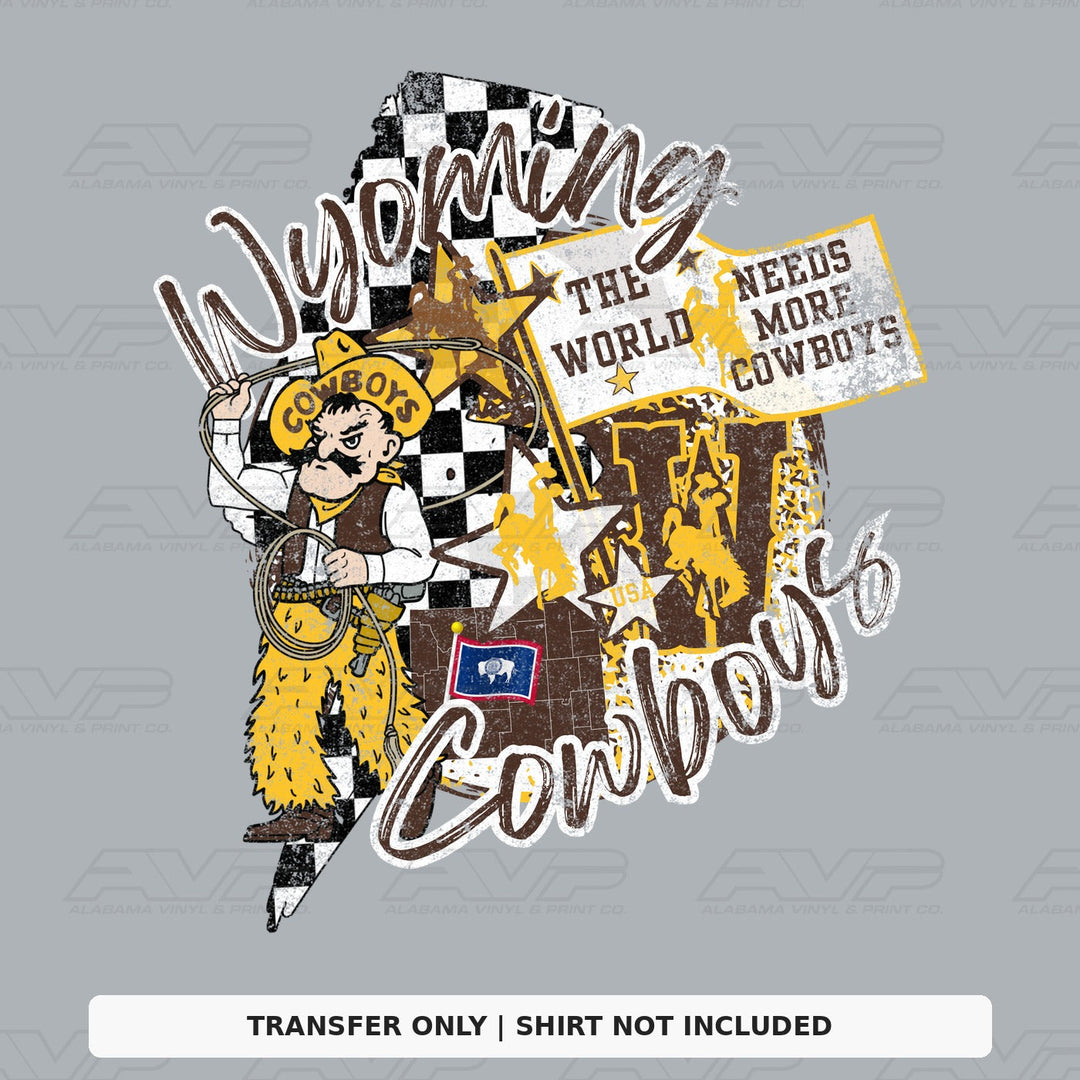 Wyoming Cowboys Lightning Bolt Alabama Vinyl