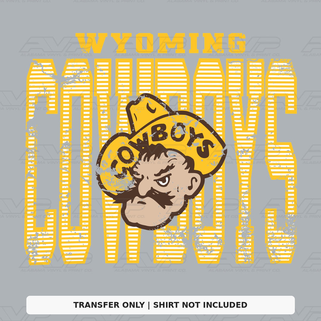 Wyoming Cowboys Stripes Alabama Vinyl