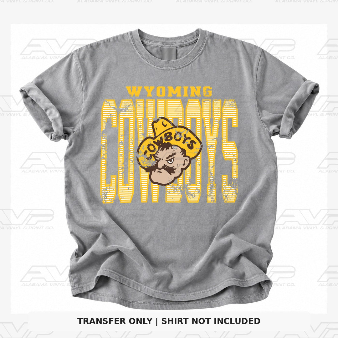 Wyoming Cowboys Stripes Alabama Vinyl