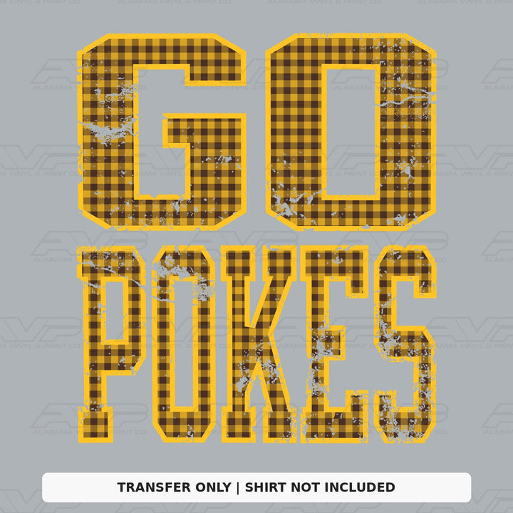 Wyoming Go Pokes Gingham U Alabama Vinyl
