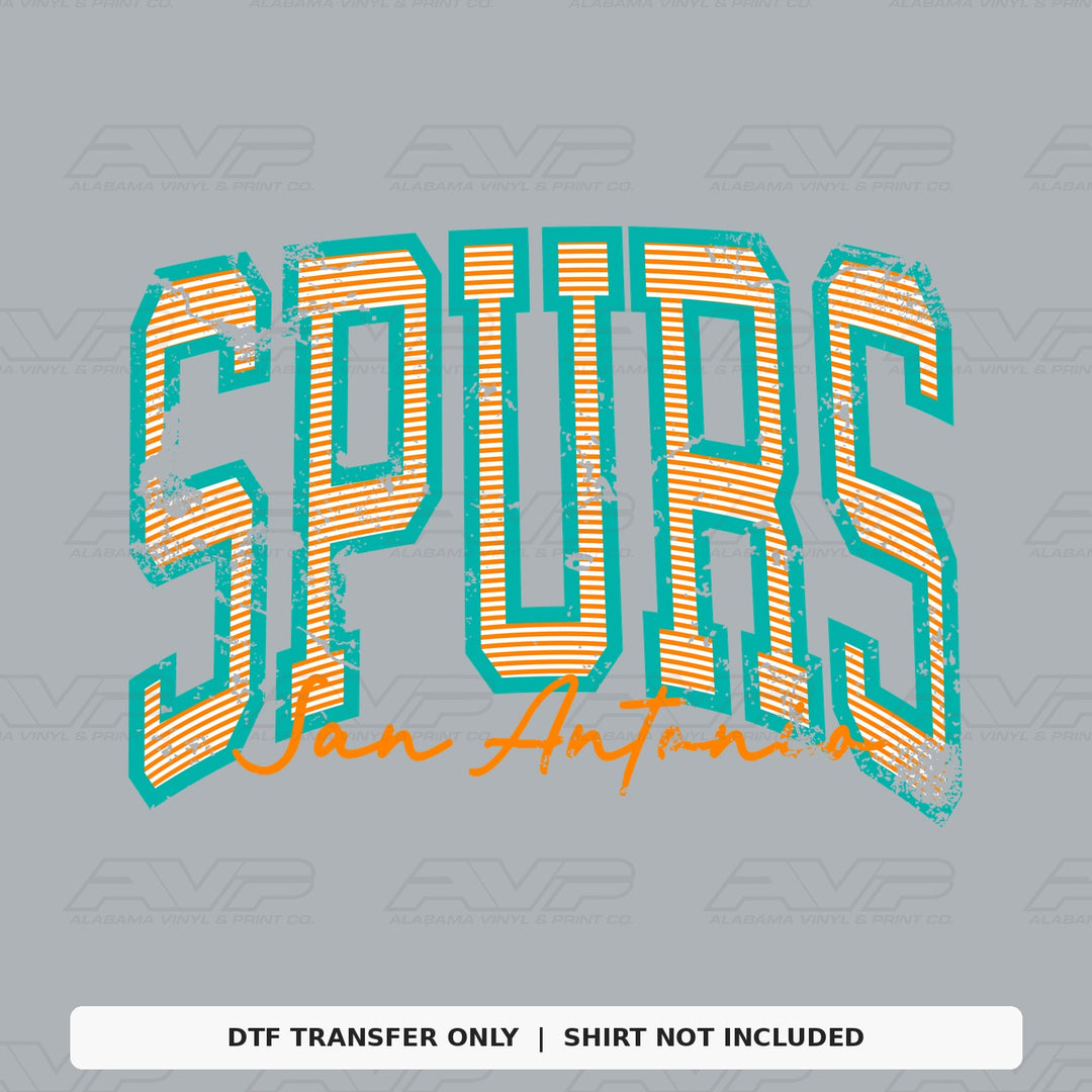 San Antonio Spurs Preppy Stripes Alabama Vinyl