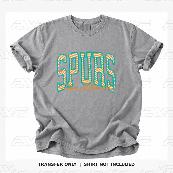 San Antonio Spurs Preppy Stripes Alabama Vinyl