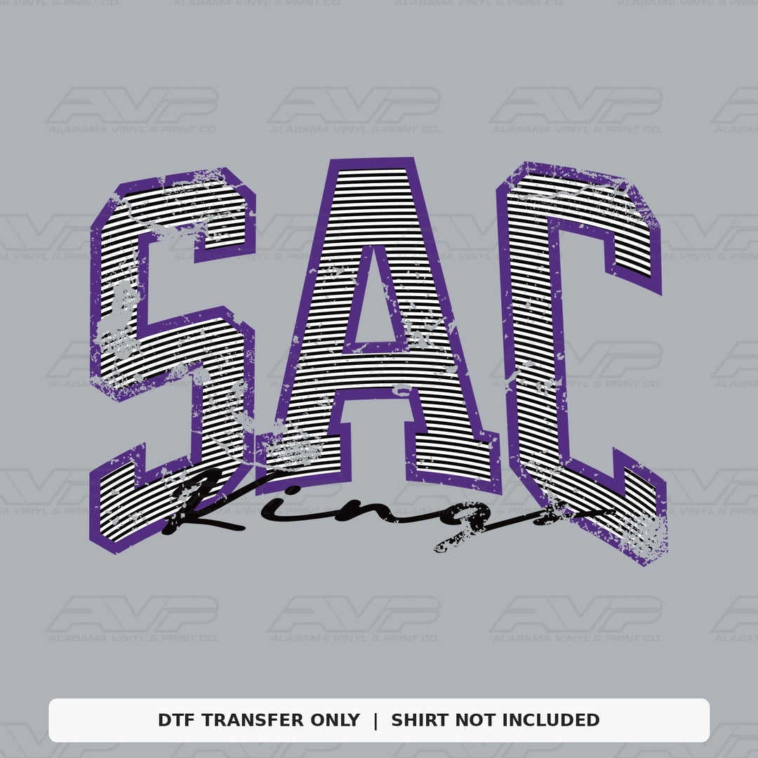 Sacramento Kings Preppy Stripes Alabama Vinyl