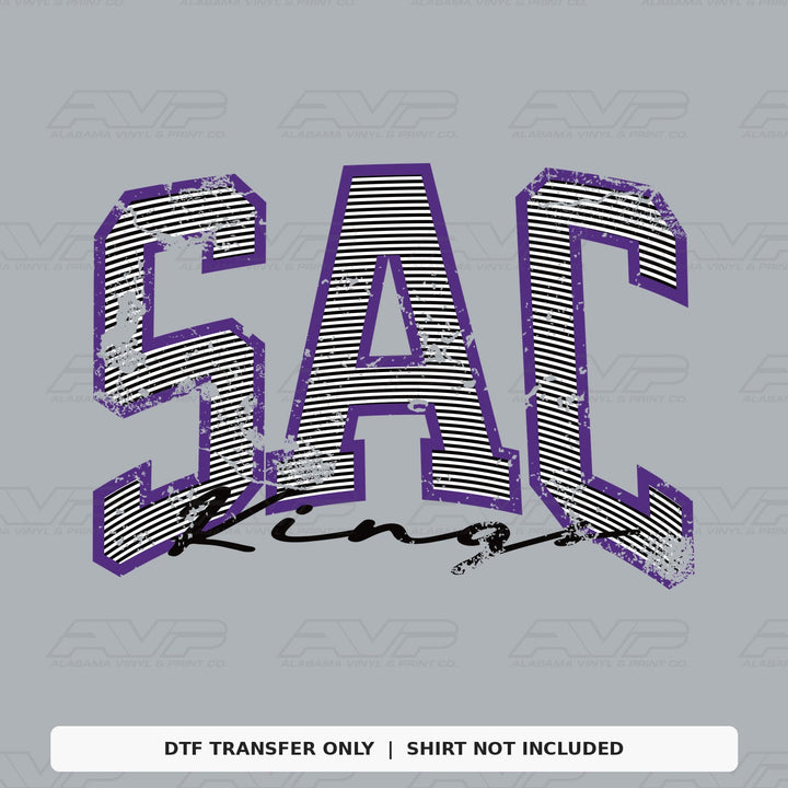 Sacramento Kings Preppy Stripes Alabama Vinyl
