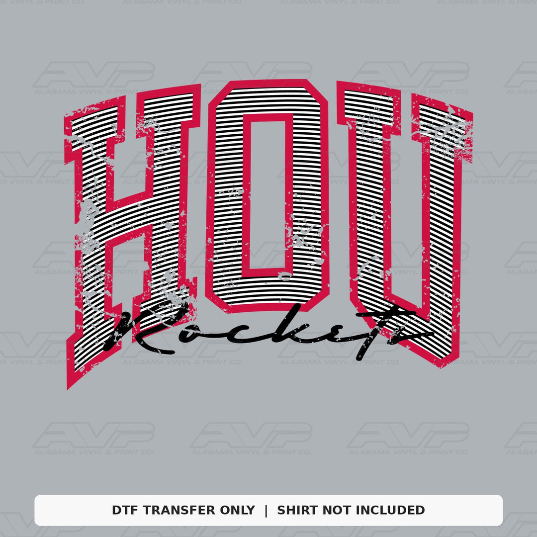 Houston Rockets Preppy Stripes Alabama Vinyl