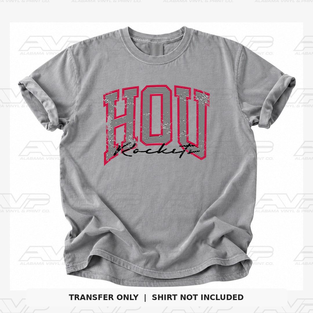 Houston Rockets Preppy Stripes Alabama Vinyl