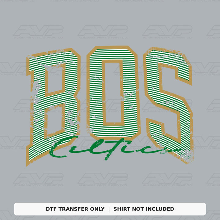 Boston Celtics Preppy Stripes Alabama Vinyl