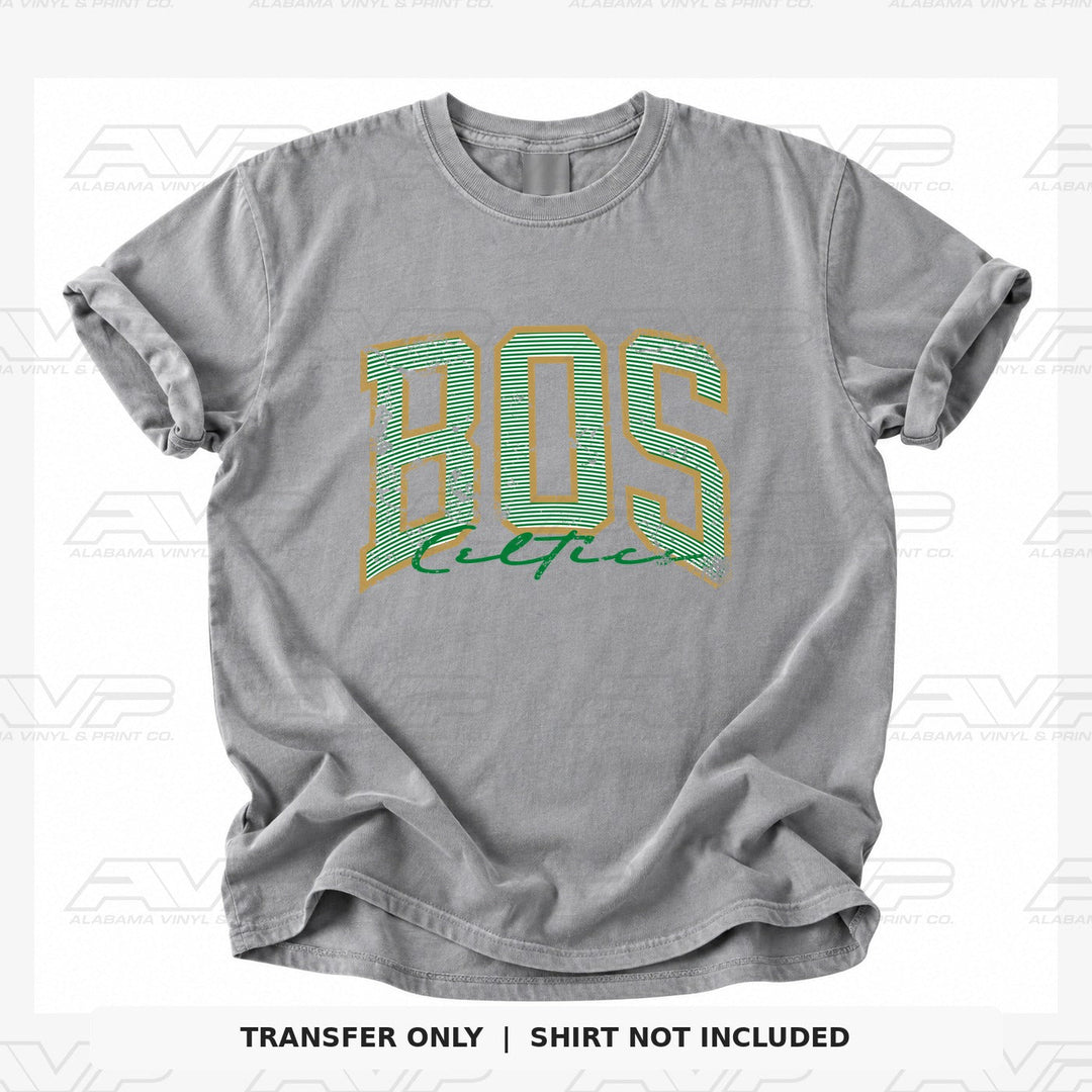 Boston Celtics Preppy Stripes Alabama Vinyl