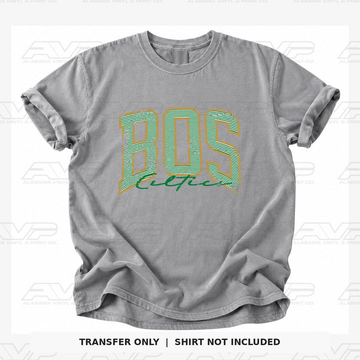 Boston Celtics Preppy Stripes Alabama Vinyl