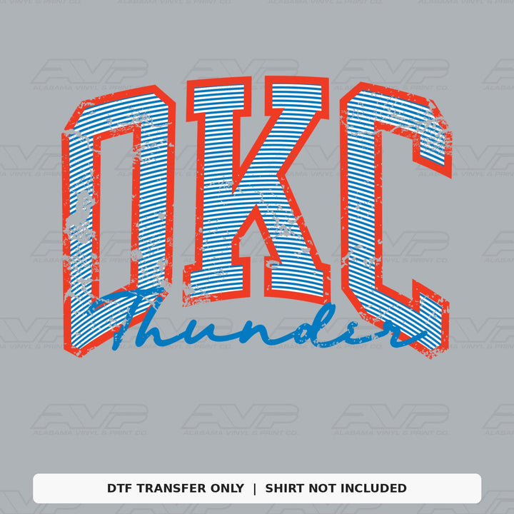 Oklahoma City Thunder Stripes Alabama Vinyl