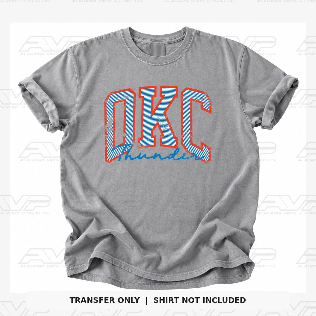 Oklahoma City Thunder Stripes Alabama Vinyl