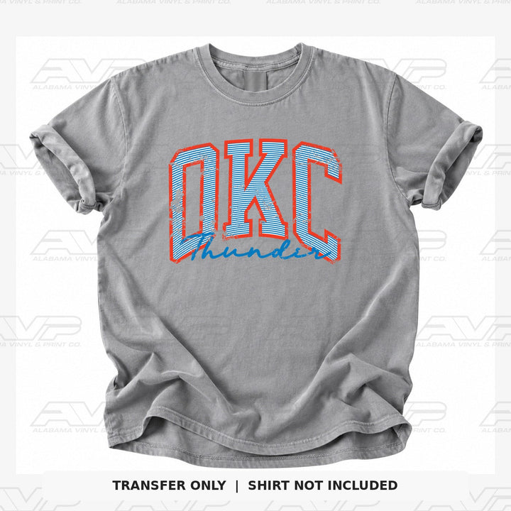 Oklahoma City Thunder Stripes Alabama Vinyl