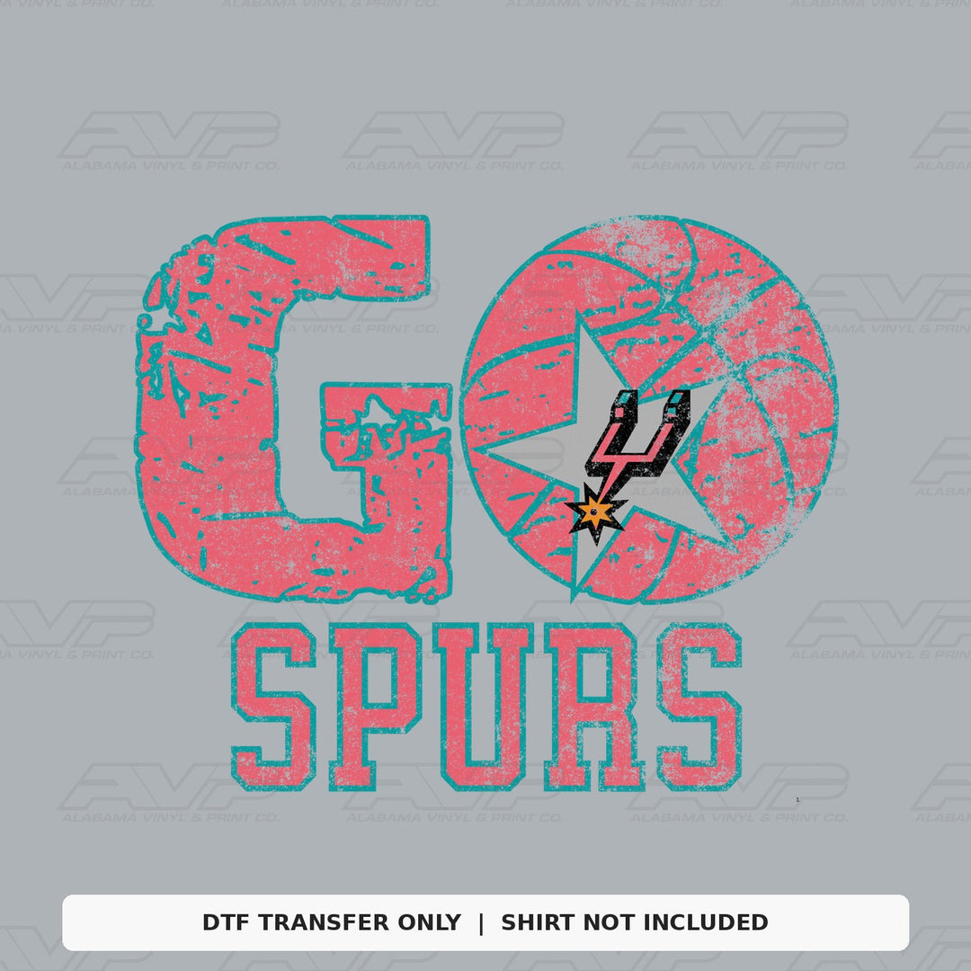 GO Spurs Ball Alabama Vinyl