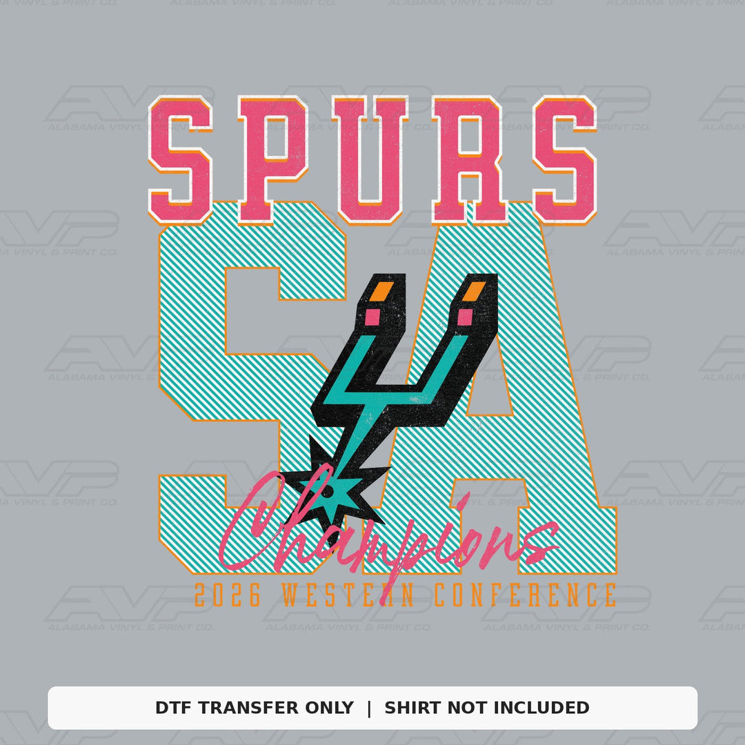 SA Spurs Western Conf Champs Alabama Vinyl