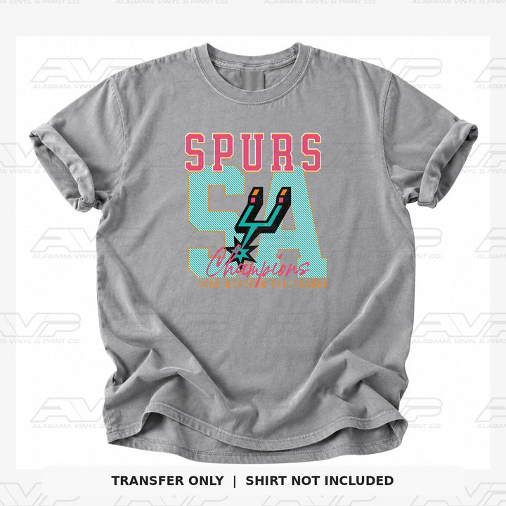 SA Spurs Western Conf Champs Alabama Vinyl