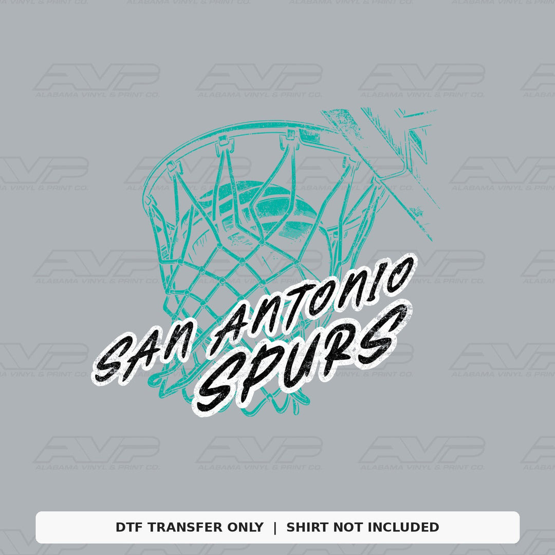 San Antonio Spurs Ball in Net Alabama Vinyl