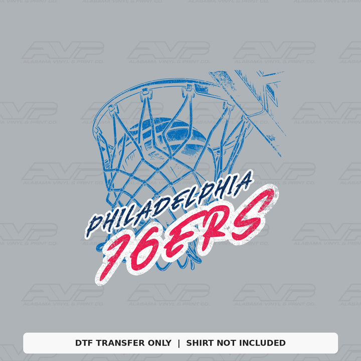 Philadelphia 76ers Ball in Net Alabama Vinyl
