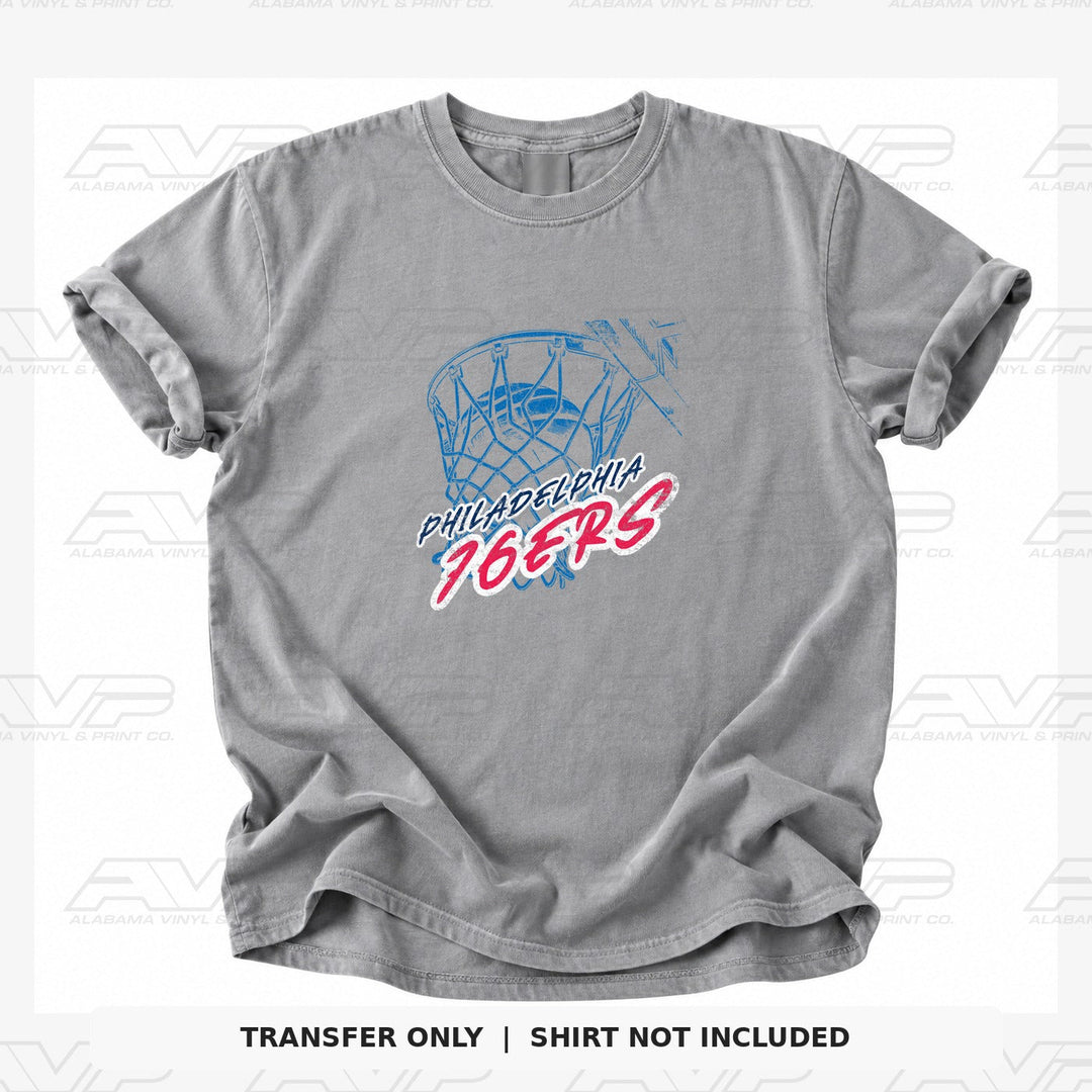 Philadelphia 76ers Ball in Net Alabama Vinyl