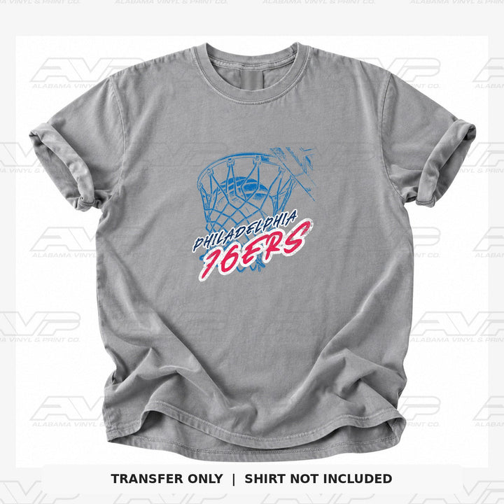 Philadelphia 76ers Ball in Net Alabama Vinyl