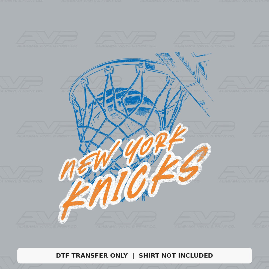 New York Knicks Ball in Net Alabama Vinyl