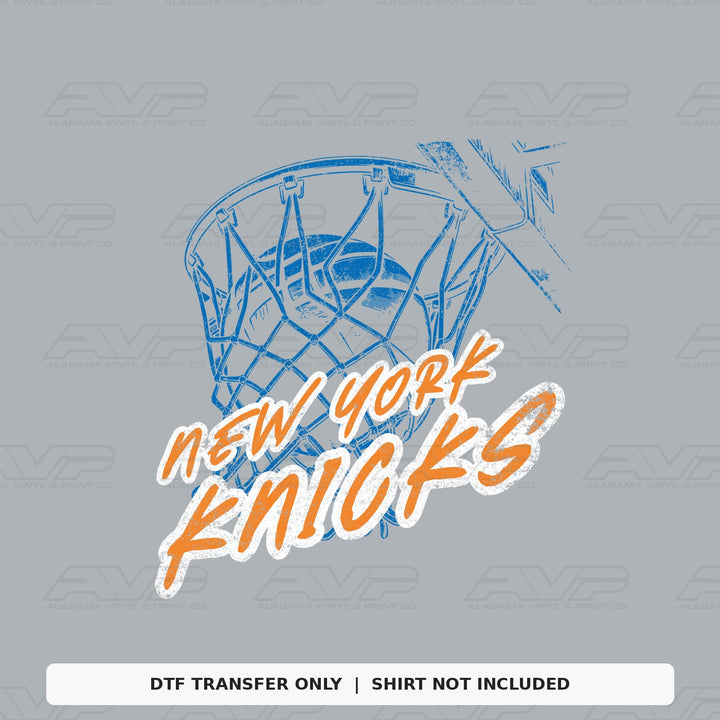 New York Knicks Ball in Net Alabama Vinyl