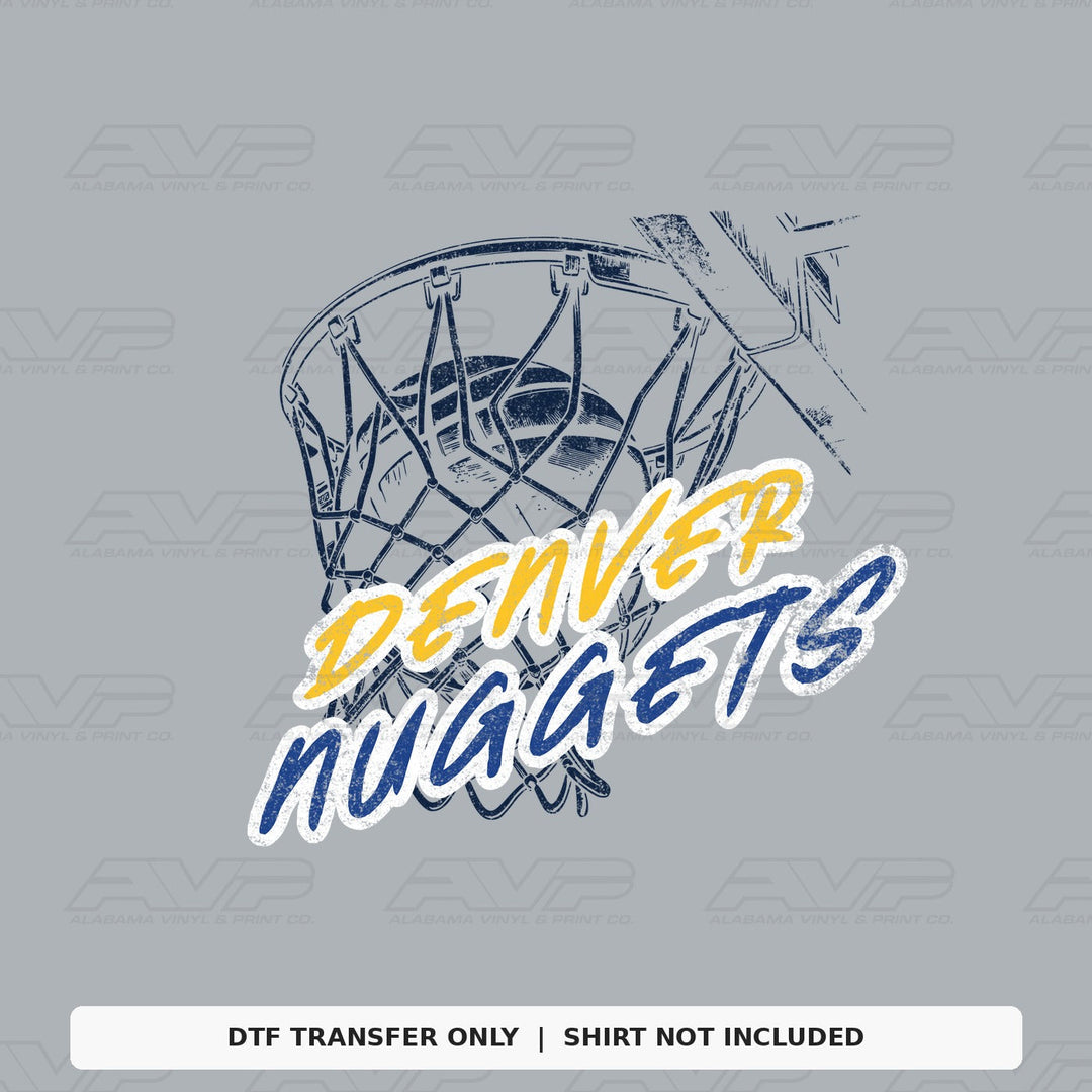 Denver Nuggets Ball in Net Alabama Vinyl