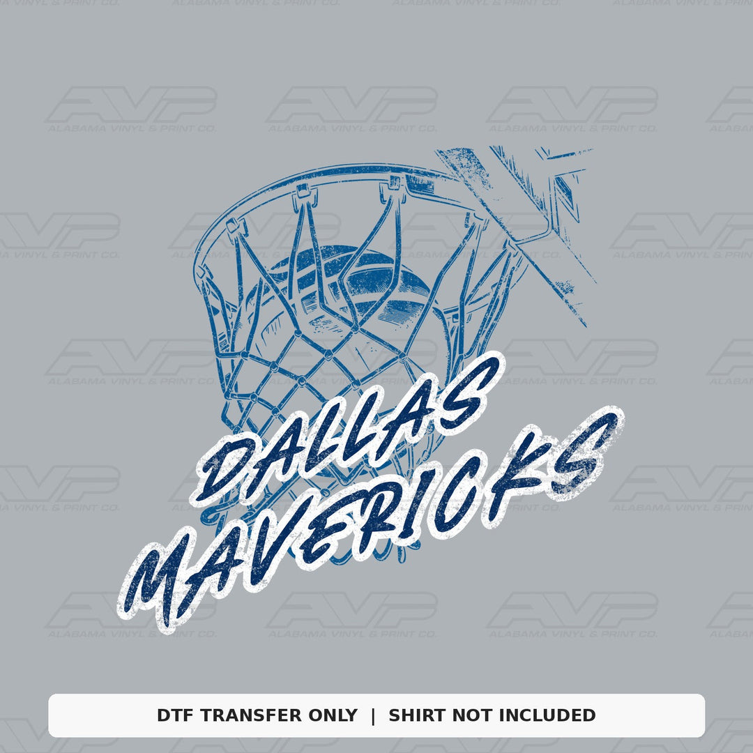 Dallas Mavericks Ball in Net Alabama Vinyl