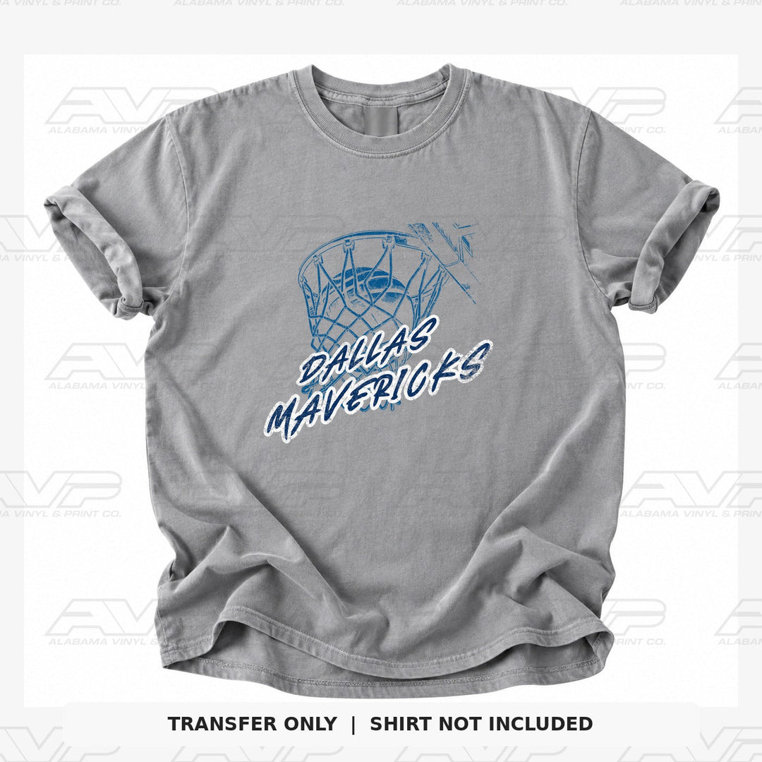 Dallas Mavericks Ball in Net Alabama Vinyl