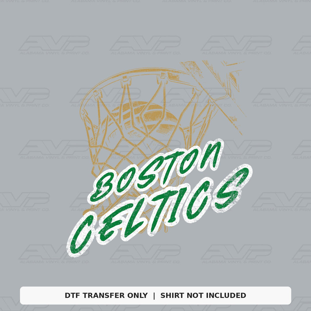 Boston Celtics Ball in Net Alabama Vinyl