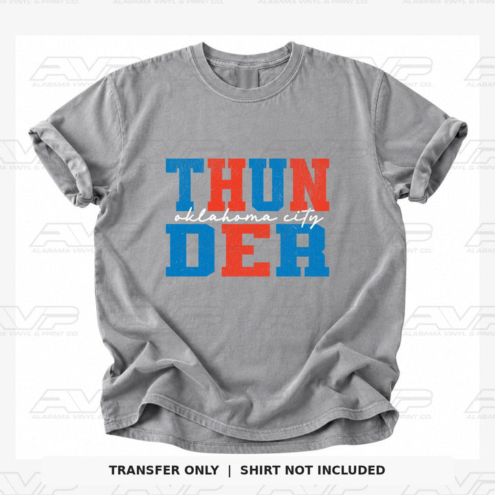 Oklahoma City Thunder Stacked Letters Alabama Vinyl