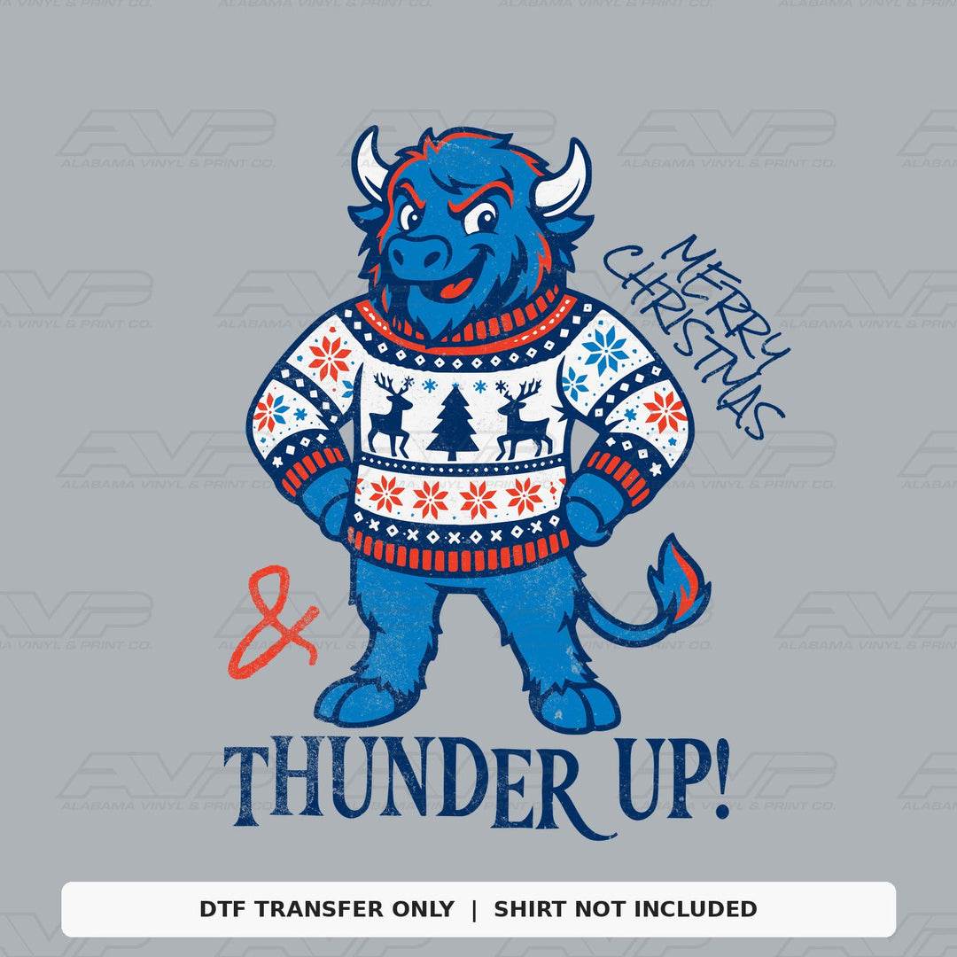 Oklahoma City Thunder Christmas Mascot Alabama Vinyl