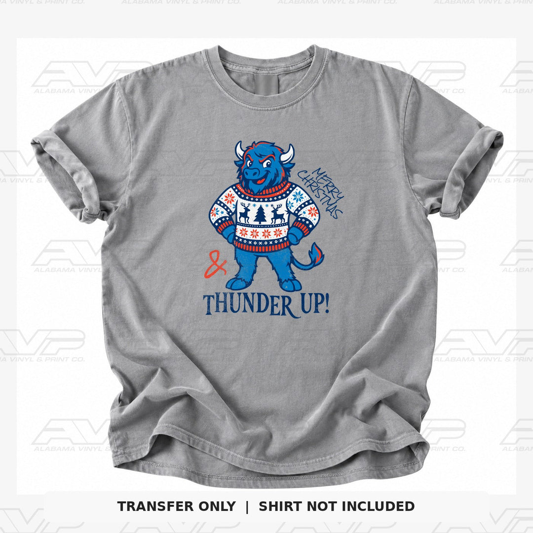 Oklahoma City Thunder Christmas Mascot Alabama Vinyl