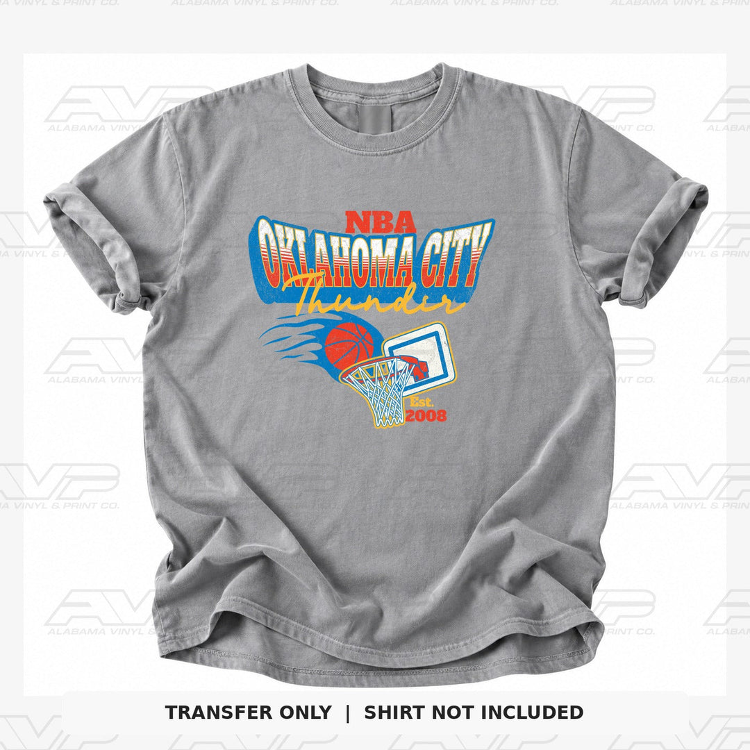 Oklahoma City Thunder Vintage Hoop 2008 Alabama Vinyl
