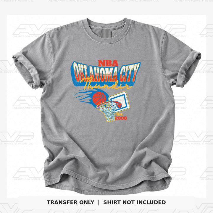 Oklahoma City Thunder Vintage Hoop 2008 Alabama Vinyl