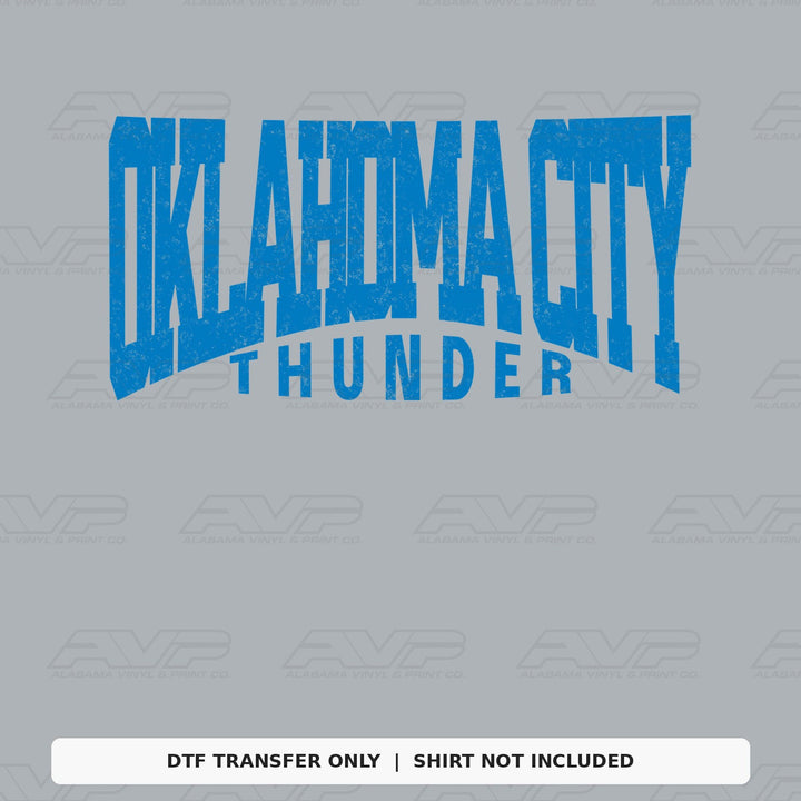 Oklahoma City Thunder Arched Alabama Vinyl