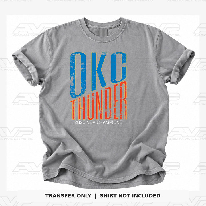 Oklahoma City Thunder 2025 NBA Champions Alabama Vinyl