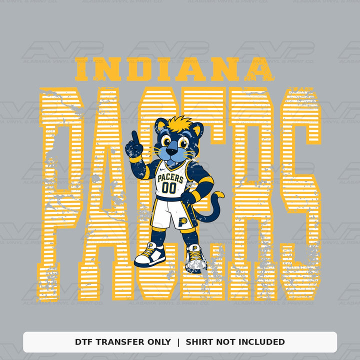 Indiana Pacers Mascot Stripes Alabama Vinyl