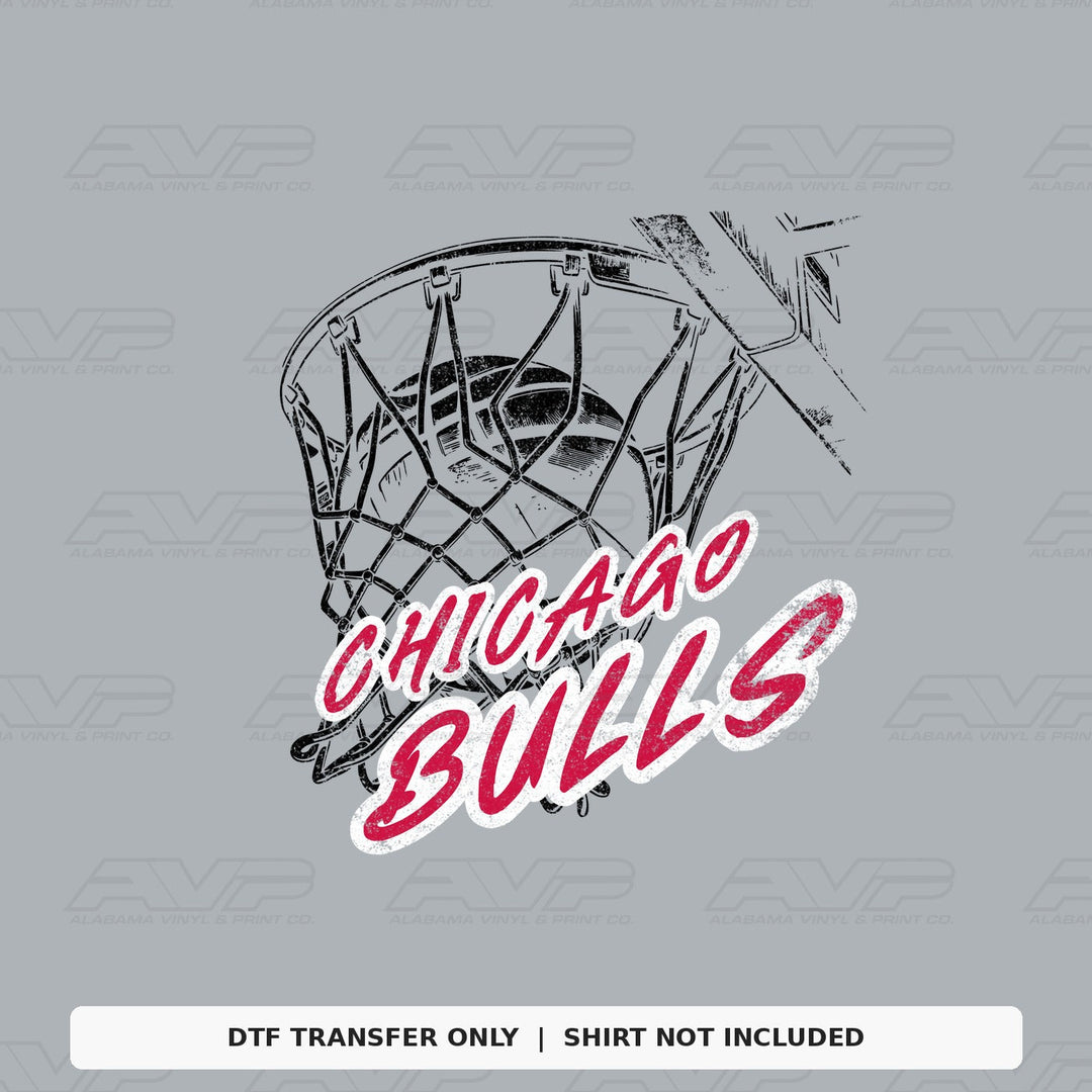 Chicago Bulls Ball in Net Alabama Vinyl