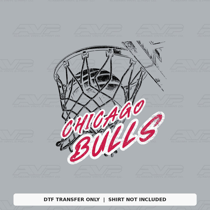 Chicago Bulls Ball in Net Alabama Vinyl