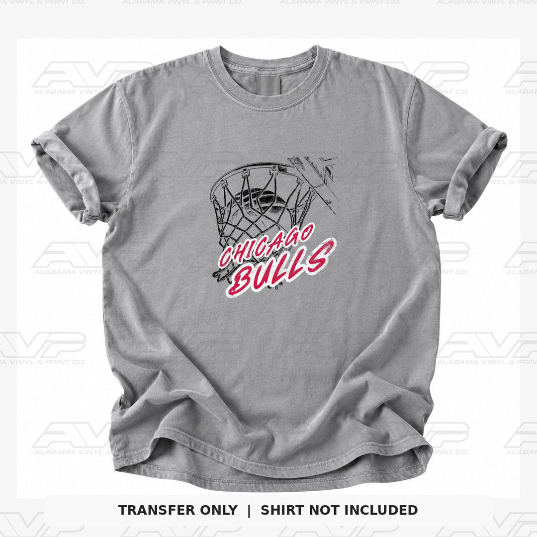 Chicago Bulls Ball in Net Alabama Vinyl