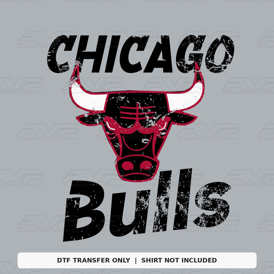 Chicago Bulls Distressed Alabama Vinyl