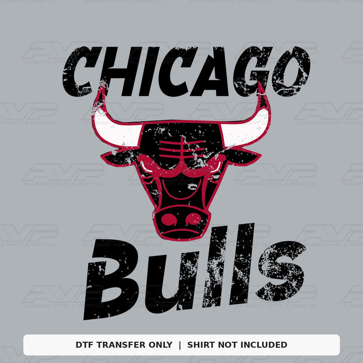 Chicago Bulls Distressed Alabama Vinyl