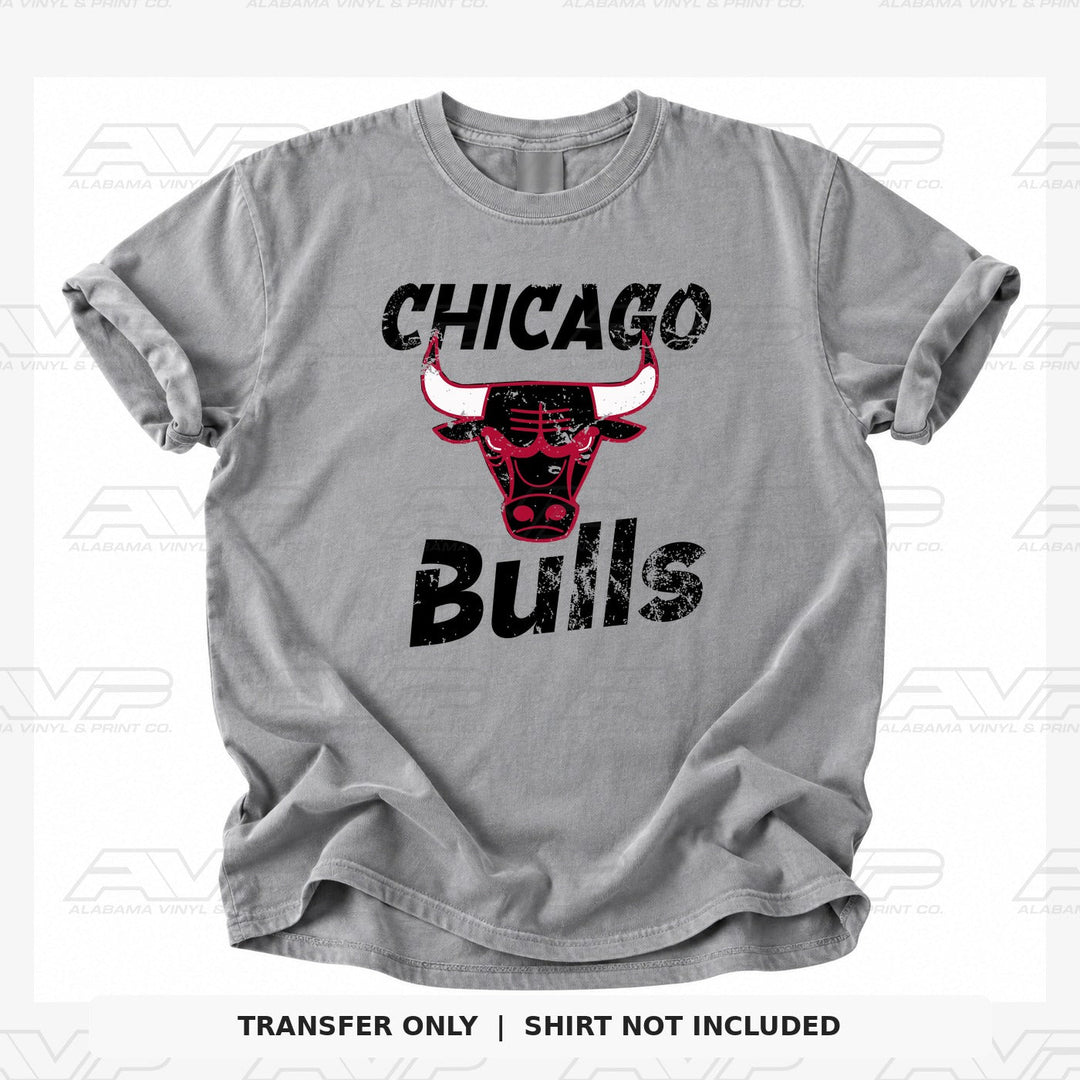 Chicago Bulls Distressed Alabama Vinyl