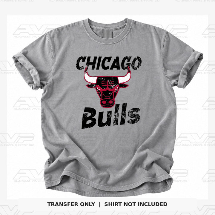 Chicago Bulls Distressed Alabama Vinyl