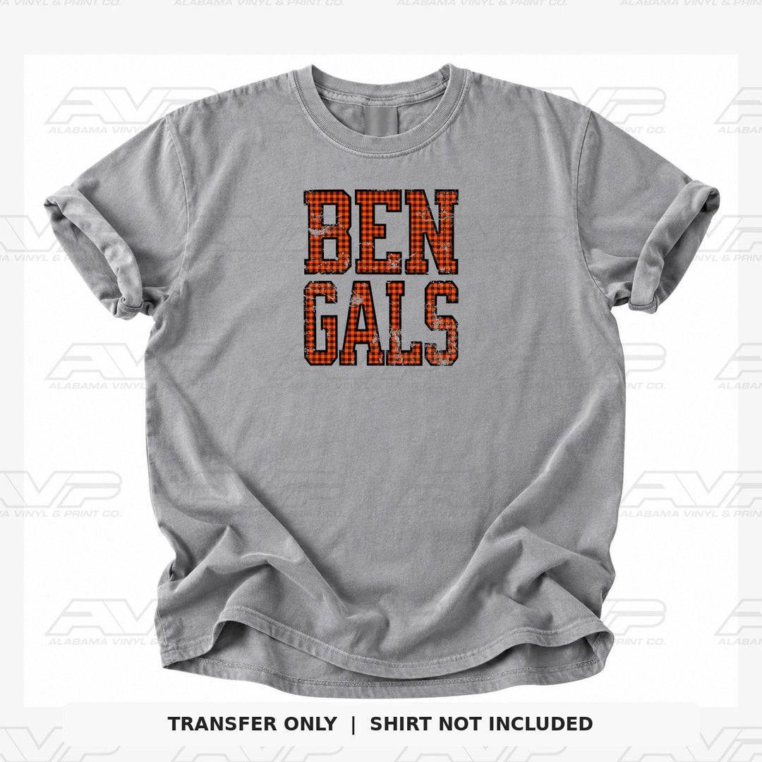 Cincinnati Bengals Gingham Alabama Vinyl & Print Co.