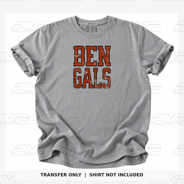 Cincinnati Bengals Gingham Alabama Vinyl & Print Co.