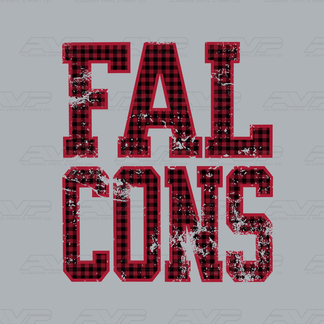 Atlanta Falcons Gingham Alabama Vinyl & Print Co.